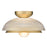 Golden Lighting Crawford 1 Light Flush, Bronze/Retro Prism