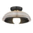 Golden Lighting Crawford Blk Flush Mount, Black/Retro Prism