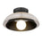 Golden Lighting Crawford Blk Flush Mount, Black/Retro Prism