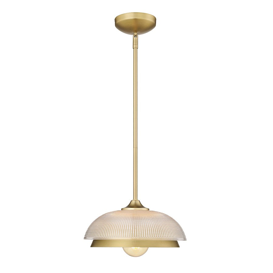 Golden Lighting Crawford Mini Pendant, Bronze/Retro Prism - 0309-M1LBCB-RPG