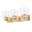 Golden Lighting Remy 3-Light Vanity Light, Bronze/Clear Glass