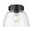 Golden Lighting Remy 1 Light 10" Flush, Matte Black/Clear