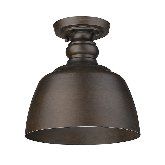 Golden Lighting Holmes 1 Light Flush Mount, Rubbed Bronze - 0316-FMRBZ