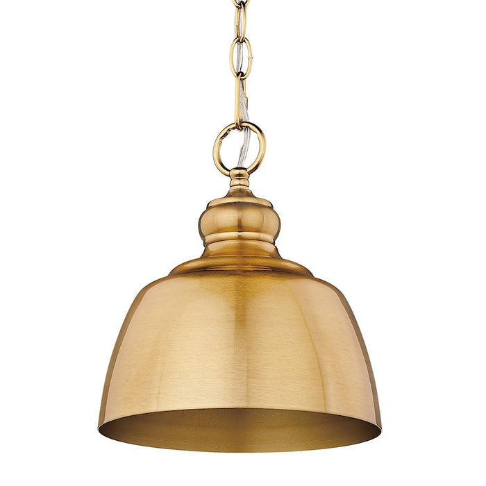 Golden Lighting Holmes 1 Light Mini Pendant, Modern Brushed Gold