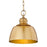 Golden Lighting Holmes 1 Light Mini Pendant, Modern Brushed Gold