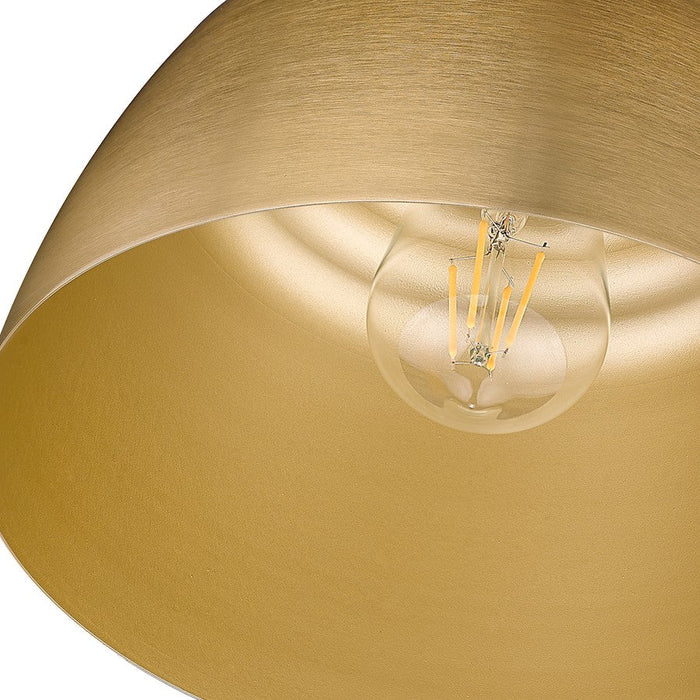 Golden Lighting Holmes 1 Light Mini Pendant, Modern Brushed Gold