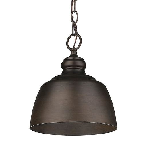 Golden Lighting Holmes 1 Light Mini Pendant, Rubbed Bronze - 0316-M1LRBZ