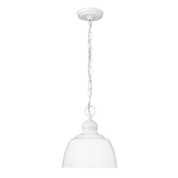 Golden Lighting Holmes 1-Light Mini Pendant, White/ White - 0316-M1LWHT