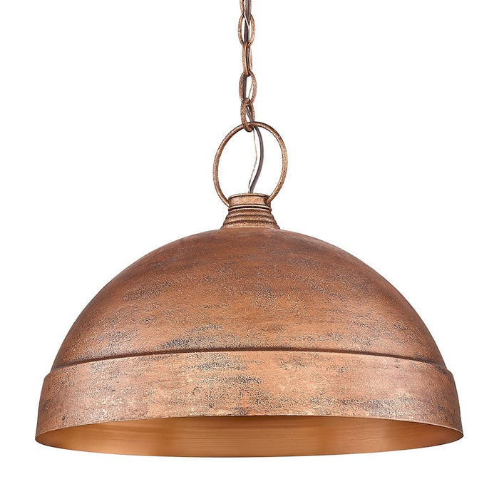 Golden Lighting Lincoln 1 Light Large Pendant, Vintage Copper - 0318-LVC