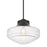 Golden Lighting Ingalls 1-Light Pendant, Matte Black/Clear