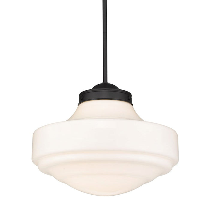 Golden Lighting Ingalls 1 Light Large Pendant, Black/Milk - 0508-LBLK-VMG