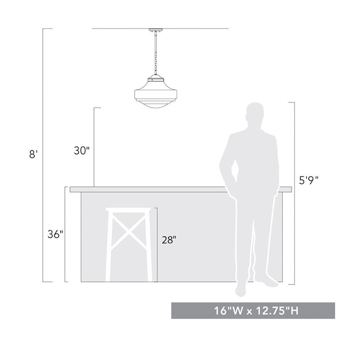 Golden Lighting Ingalls 1 Light Pendant, Black/Milk