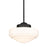 Golden Lighting Ingalls 1 Light Medium Pendant, Black/Milk - 0508-MBLK-VMG