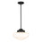 Golden Lighting Ingalls 1 Light Pendant, Black/Milk