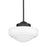 Golden Lighting Ingalls 1 Light Pendant, Black/Milk