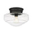 Golden Lighting Ingalls 1 Light Semi-Flush, Matte Black/Clear - 0508-SFBLK-CLR