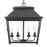 Golden Lighting Abingdon 4 Light Pendant Lantern, Black Iron/Clear - 0804-4PABI