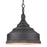 Golden Lighting Keating 3 Light Pendant, Antique Black Iron