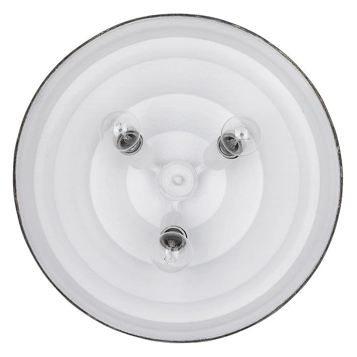 Golden Lighting Keating 3 Light Pendant, Antique Black Iron