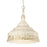 Golden Lighting Keating 3 Light Pendant, Antique Ivory