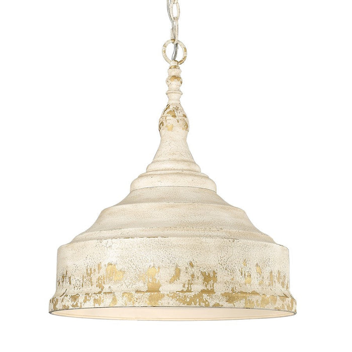 Golden Lighting Keating 3 Light Pendant, Antique Ivory