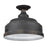 Golden Lighting Keating Semi Flush Mount, Antique Black Iron