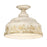 Golden Lighting Keating 3 Light Semi-Flush, Antique Ivory