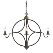 Golden Lighting Caspian 4 Light Chandelier, Antique Black Iron - 0830-4ABI