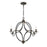 Golden Lighting Caspian 4 Light Chandelier, Antique Black Iron