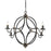 Golden Lighting Caspian 4 Light Chandelier, Antique Black Iron