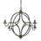 Golden Lighting Caspian 4 Light Chandelier, Antique Black Iron