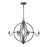 Golden Lighting Caspian 4 Light Chandelier, Antique Black Iron