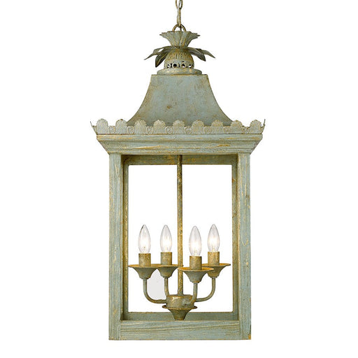 Golden Lighting Finley 4 Light Pendant, Vintage Sage - 0838-4PVS