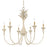 Golden Lighting Lillianne 6 Light Chandelier, Antique Ivory - 0846-6AI