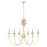 Golden Lighting Lillianne 6 Light Chandelier, Antique Ivory