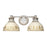 Golden Lighting Kinsley 2-Lt Vanity Light, Steel/Ivory - 0865-BA2AGV-AI