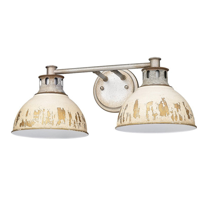 Golden Lighting Kinsley 2-Lt Vanity Light, Steel