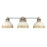 Golden Lighting Kinsley 3 Light Bath, Galvanized Steel