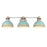 Golden Lighting Kinsley 3 Light Bath, Galvanized Steel