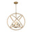 Golden Lighting Marina 4 Light Chandelier, Burnished Chestnut