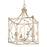 Golden Lighting Laurent 4 Light Pendant, Antique Ivory