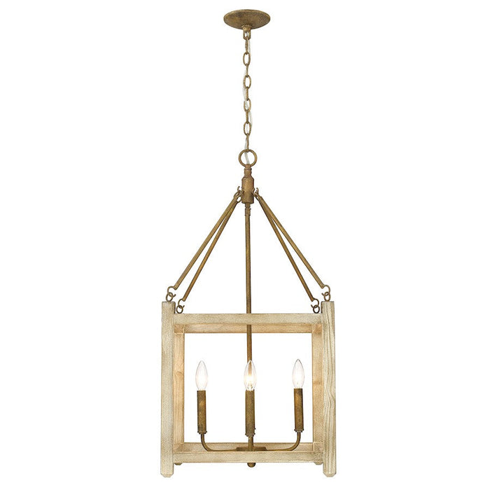 Golden Lighting Orville 4 Light Pendant, Burnished Chestnut