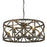 Golden Lighting Alcott 6 Light Chandelier, Antique Black Iron