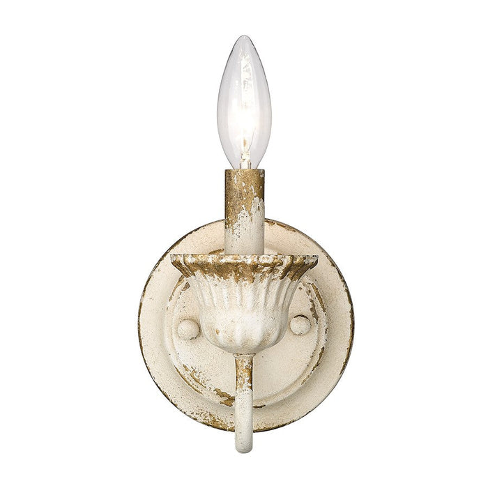 Golden Lighting Jules 1 Light Wall Sconce, Antique Ivory