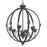 Golden Lighting Jules 6-Light Chandelier, Antique Black Iron - 0892-6ABI