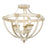 Golden Lighting Jules 3 Light Semi-Flush Mount, Antique Ivory - 0892-SFAI