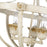 Golden Lighting Jules 3 Light Semi-Flush Mount, Antique Ivory