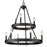 Golden Lighting Alastair 3+6 Light 2 Tier Chandelier, Matte Black - 1017-36BLK