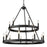 Golden Lighting Alastair 6+9 Light 2 Tier Chandelier, Matte Black - 1017-69BLK