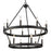 Golden Lighting Alastair 9+6 Light 2 Tier Chandelier, Matte Black - 1017-96BLK